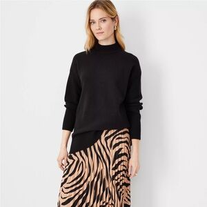 Ann Taylor Mock Neck Tunic Sweater